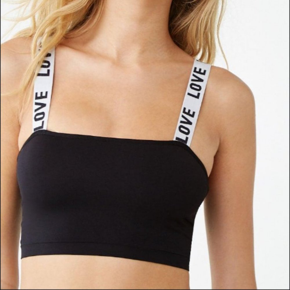 NWT Love Graphic Bralette